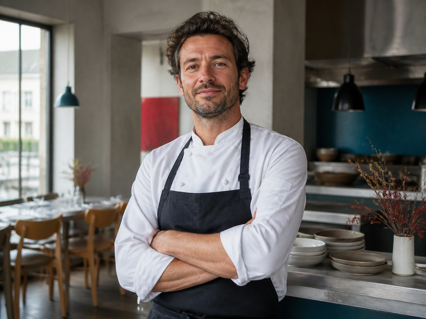 Portrait d’un chef dans son restaurant